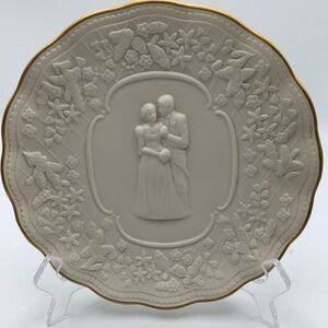 Lenox Bisque Embossed Porcelain  The Wedding Promises Bridal Plate